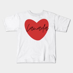 Canada Red Heart Kids T-Shirt